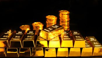 Gold bars on background, Business and Financial concepts.