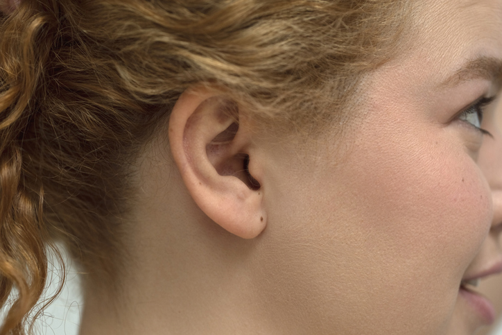 Close up female ear