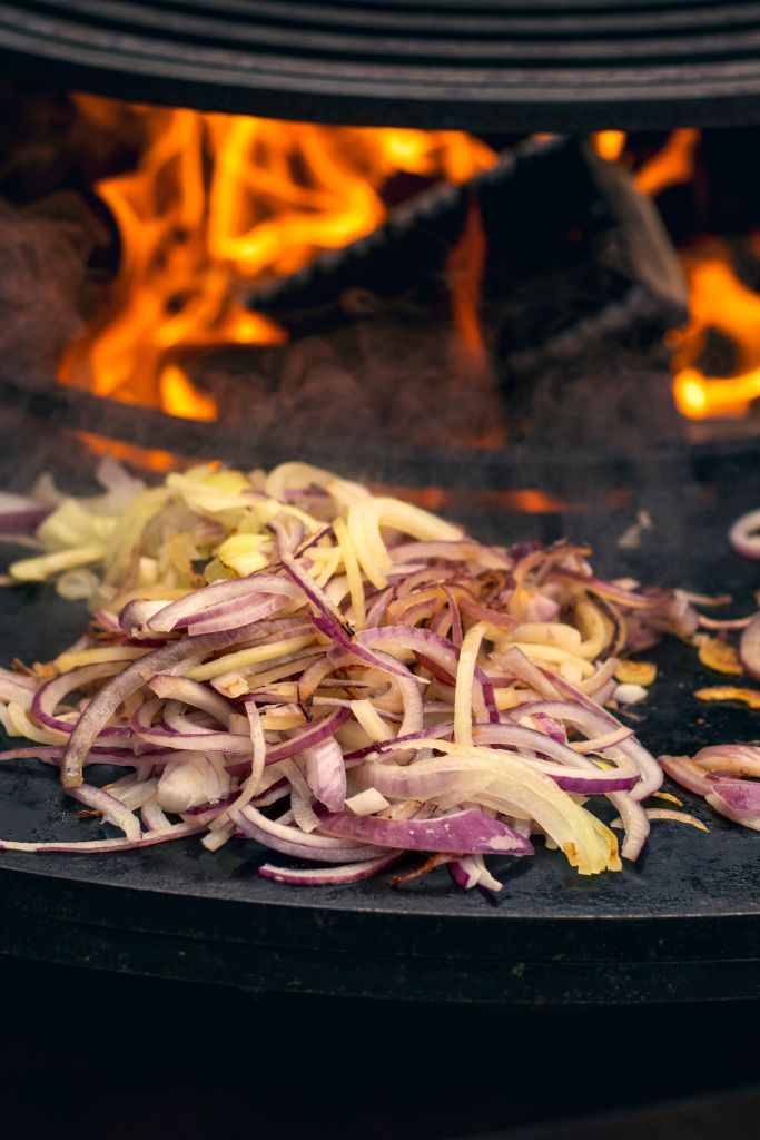 Onions are super veggies - grilled at the open fire.